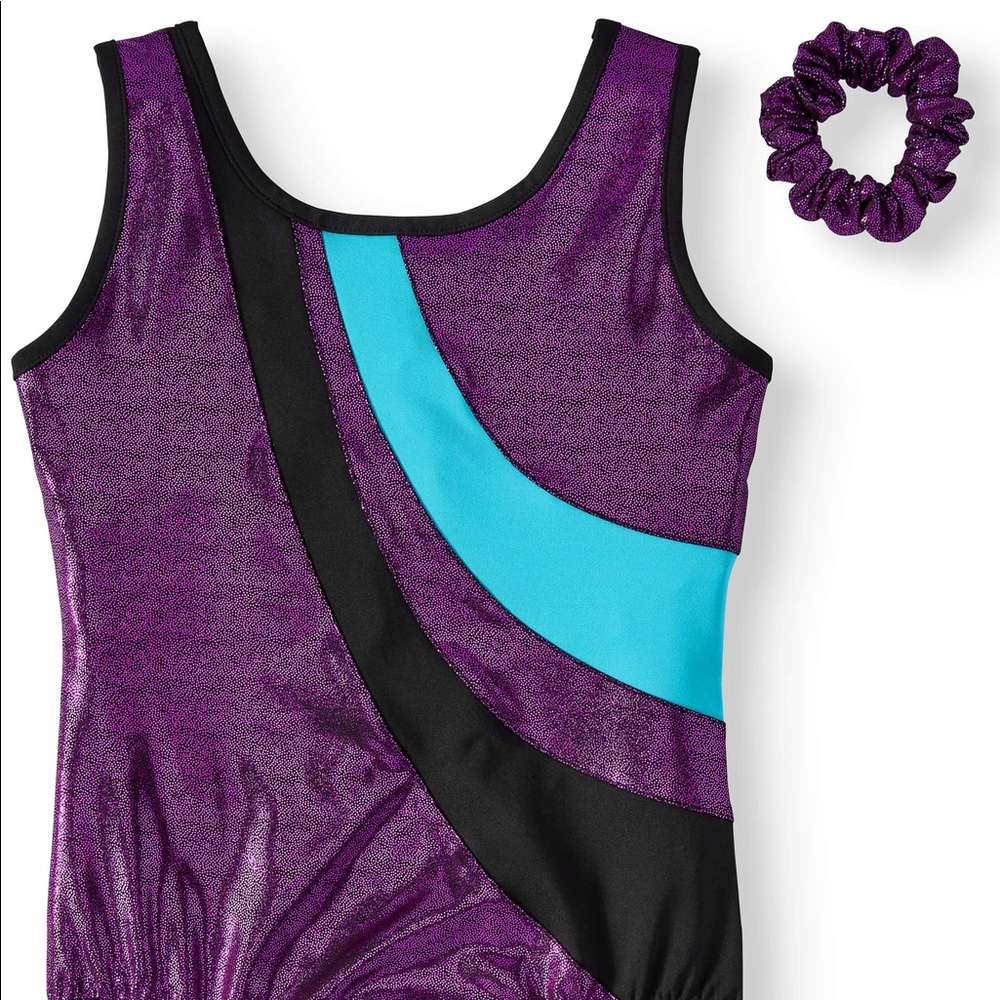 (3/$15) Danskin Now Purple Foil Leotard nwt